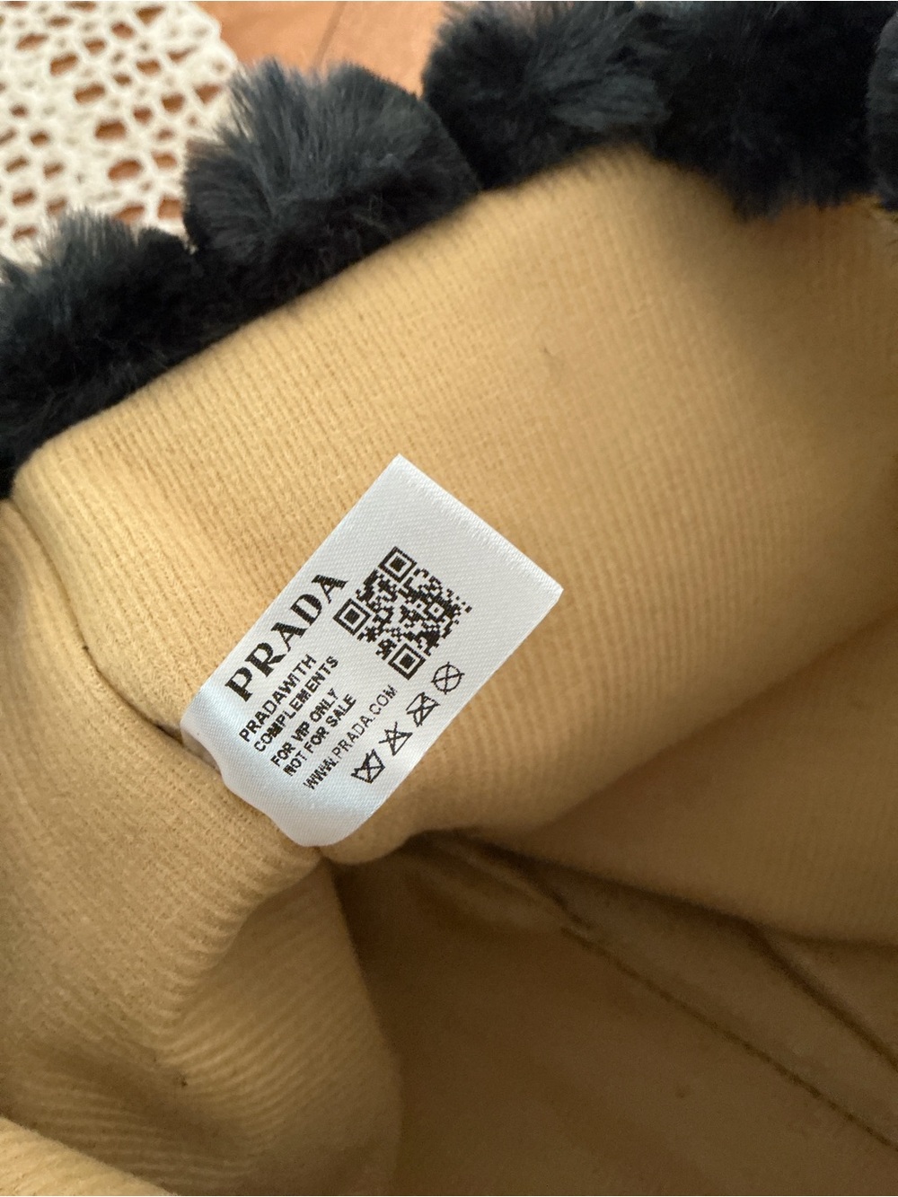 Prada Authentic Black Faux Fur Tote - Picture 3 of 6